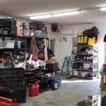 Garage where spit system is located, Bill's Heating and Air Conditioning. Lincoln, NE